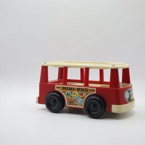 Vintage Fisher Price Little People Mini Bus 1969